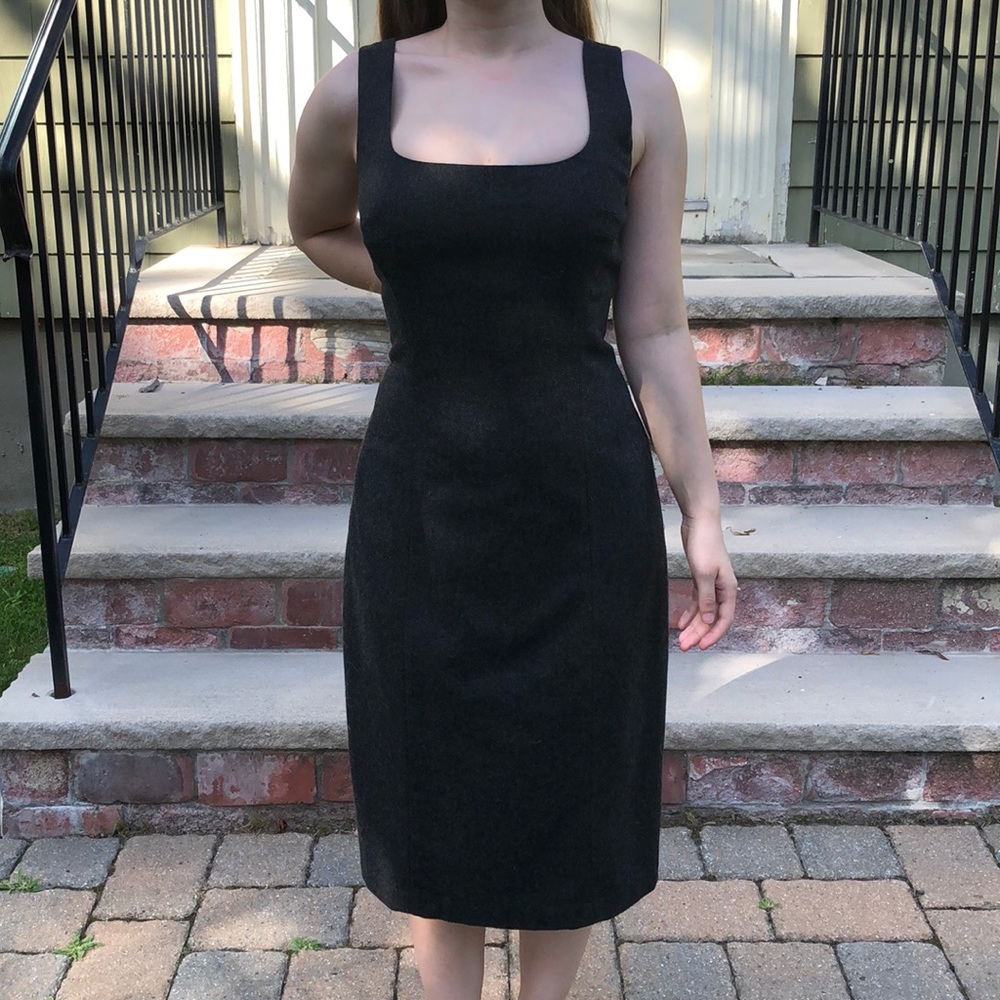 Nanette Lepore dark grey sheath dress
